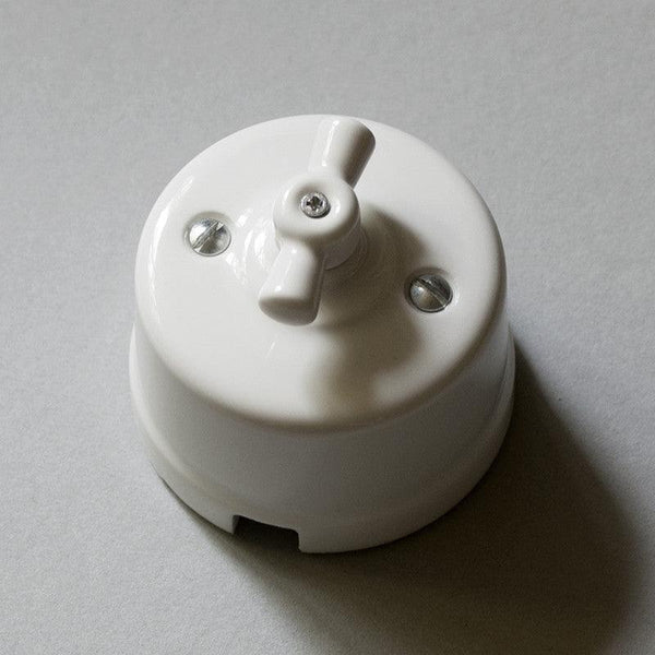 Interruptor de antiguos porcelana interruptores de luz vintage rotativo 10A  240V : : Bricolaje y herramientas