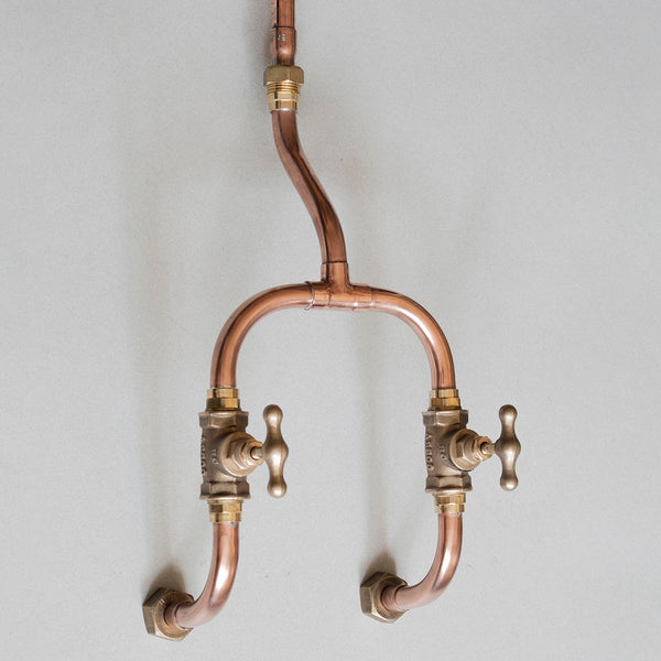 Outdoor shower handmade in real copper and brass by Switchrange