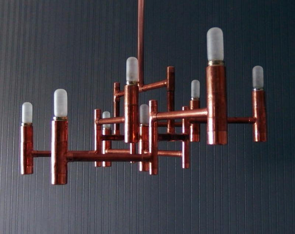 Hexa - handmade copper chandelier - switchrange