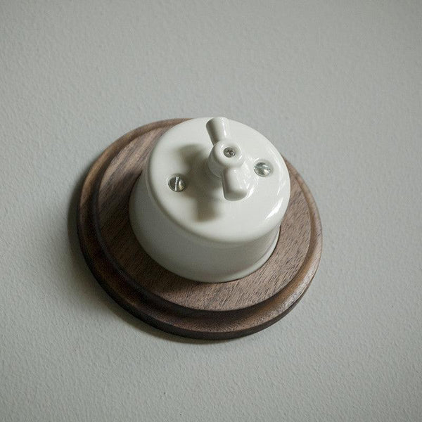 Wooden period pattress for ceramic light switch - switchrange